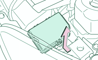 Ubicación de la caja de fusibles del compartimento del motor №2