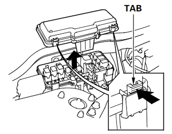 Ubicación de la caja de fusibles del compartimiento del motor
