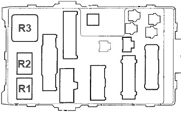 Diagrama de la caja de fusibles №1 (atrás)