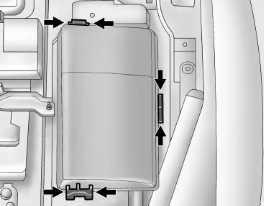 Ubicación del bloque de fusibles del compartimiento del motor