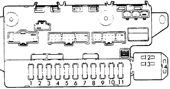 Diagrama de la caja de fusibles del compartimiento de pasajeros