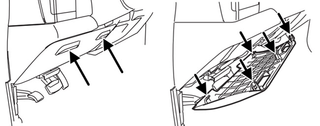 Ubicación de la caja de fusibles del habitáculo
