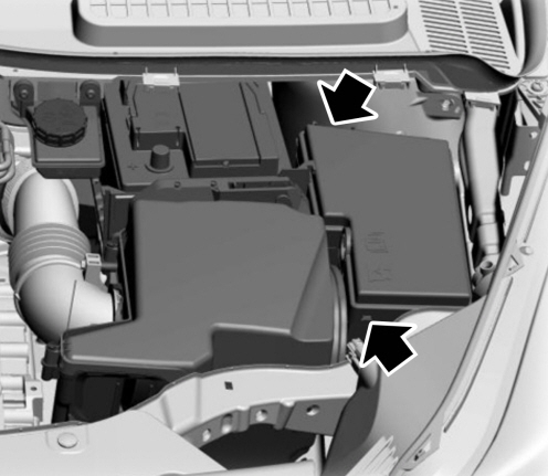 Ubicación de la caja de fusibles del compartimiento del motor